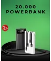 Kamp Ve Seyahat İçin 20.000mah Led Işıklı Hızlı Şarj Powerbank