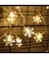 Kar Tanesi 5m 28 Led Gün Işığı Kar Tanesi 4 Cm Pilli 2 Kademeli