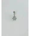 Kar Tanesi Detaylı Göbek Piercing - Pg0103