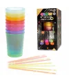 Karanlıkta Yanan Gece Işığı Mega Glow Bardaklar 8 Adet 8.5 X 10.5 Cm