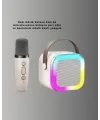 Karaoke Mikrofon Hoparlör Seti 6 Saat Kullanım Süresi