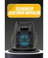 Karaoke Mikrofonlu Fm Radyolu Bluetooth Hoparlör Yüksek Ses Kaliteli