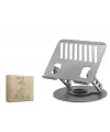 Karbon Çelik 360 Derece Dönebilen Ergonomik Laptop Standi - Gri HDX8018