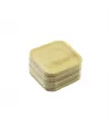Kare= 9.7 X 9.7cm 6pcs Bambu - Ahşap Çay Tabak