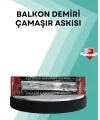 Kare Küpeşte Uyumlu Balkon Çamaşır Askısı 25x60 Cm Beyaz Pratik