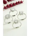 Karışık Lüks Zirkon Taşlı Ciddi İlişki Yüzüğü