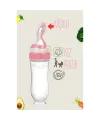 Kaşıklı Mama Silikon Biberon KIZ Bebek Besleyici 719715