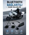 Kask Kulaklığı Motosiklet Intercom Interkom Dinleme Konuşma Özellikli Su Geçirmez