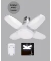 Katlanabilir 4 Kollu Led Ampül 60 Watt 6000 Lumen Beyaz Işık