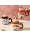 Kedi Desenli Figürlü Seramik Bardak