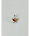 Kelebek Detaylı Göbek Piercing - Pg0053