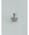 Kelebek Detaylı Göbek Piercing - Pg0112