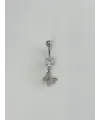 Kelebek Detaylı Göbek Pıercıng - Pg0149