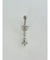 Kelebek Detaylı Sallantılı Göbek Piercing - Pg0165