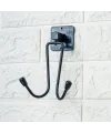 Kendiliğinden Yapışkanlı Siyah Paslanmaz Metal Bornoz Ve Havlu Askılığı