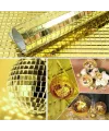 Kendinden Yapışkanlı Aynalı Kare Gold Sticker 30x30 Cm