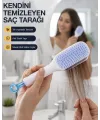 Kendini Temizleyen Ergonomik Saç Tarağı – ABS Gövde, Silikon Diş