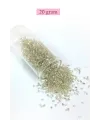 Kesme Cam Boncuk 2mm - 20 Gram - Şeffaf Gümüş -BNC330