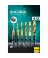 Kılavuzlu HSS Matkap Ucu 6lı SET M3-M10 Titanyum Kaplamalı 722456