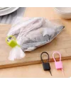 Kilit Şeklinde Silikon Kablo ve Poşet Bağlama Aparatı (3lü Set)
