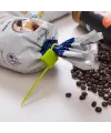Kilit Şeklinde Silikon Kablo ve Poşet Bağlama Aparatı (3lü Set)