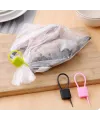 Kilit Şeklinde Silikon Kablo ve Poşet Bağlama Aparatı (3lü Set)