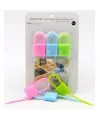 Kilit Şeklinde Silikon Kablo ve Poşet Bağlama Aparatı (3lü Set)