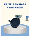 Kilitli Mobilya Tekerleği 6 Cm 4’lü Kolay Kurulum