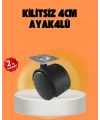 Kilitsiz 4 Cm Tekerlek Ayak 4’lü Set Sessiz Ve Dayanıklı