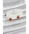Kiraz Model Gold Renk Pirinç Çocuk Küpe