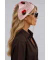 Kiraz Örme Bohem Bandana