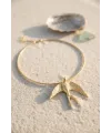 Kırlangıç Model Gold Renk Choker Kadın Kolye