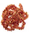 Kırmızı Altın Renk 4 cm Genişlik Garland Çift Renk Sim Süs 180 cm