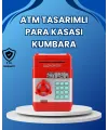 Kırmızı Atm Tasarımlı Şifreli Para Kasası Kumbara