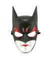 Kırmızı Gözlü Siyah Batman Maske - Lastikli Batgirl Maskesi 28x17 Cm