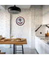 Kırmızı Happy Kitchen 36 Cm Mutfak Duvar Saati