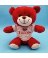 Kırmızı I Love You Tişörtlü Peluş Ayıcık
