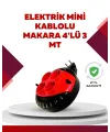 Kırmızı Renk 3 Metre 4’lü Kablolu Priz Makarası
