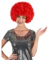 Kırmızı Renk Kıvırcık Afro Bonus Peruk