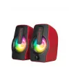 Kırmızı - Rgb Işıklı 1+1 Hoparlör Speakaer Set Usb Kablo 2.0 Multimedya - 6w