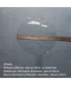 Kırmızı Simli Yuvarlak Şeffaf Balon 24 İnç