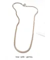 Kısa İtalyan Çelik Kolye-45 CM - Gümüş