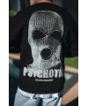 Kışlık Bisiklet Yaka Baskılı SweatShirt - Siyah