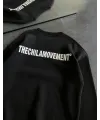 Kışlık Bisiklet Yaka Oversize Baskılı SweatShirt - Siyah