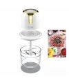 Kiwi Kc-8221 ( Usb To Type-c Şarjlı Mini ) ( 3 Bıçaklı ) Gold Blender Rondo Gıda Doğrayıcı ( 1.2lt=mika Kristal Hazne )*6