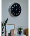 Klasik 40 Cm Krom Şık Metal Duvar Saati