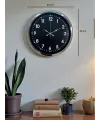 Klasik 40 Cm Krom Şık Metal Duvar Saati