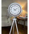 Klasik Rakamlı Beyaz Tripod Ayaklı Saat