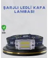 Kompakt Led Kafs Feneri Usb Şarjlı Manyetik 2 Işık Modlu 215 Lümen