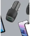 Kompakt Tasarımlı Type-c + Usb Girişli Araç Şarj Başlığı